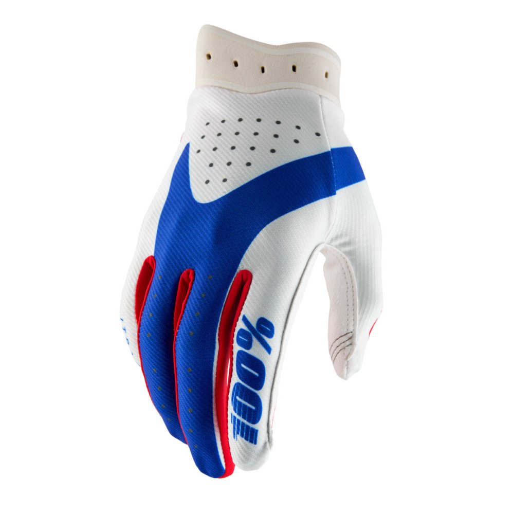 rukavice ITRACK, 100% - USA (červená/bílá/modrá)