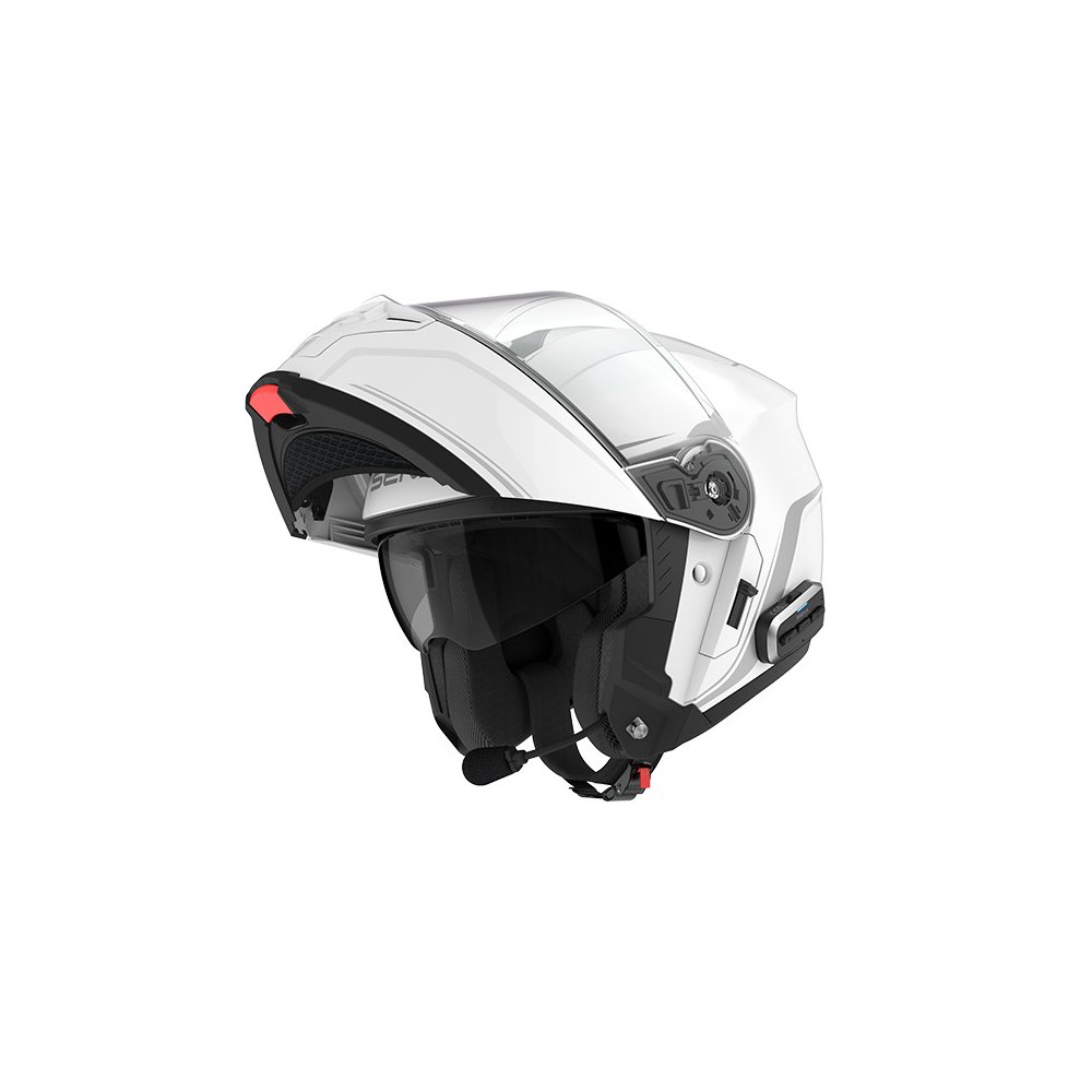 Mesh přilba s headsetem Outrush 2, SENA (lesklá bílá)