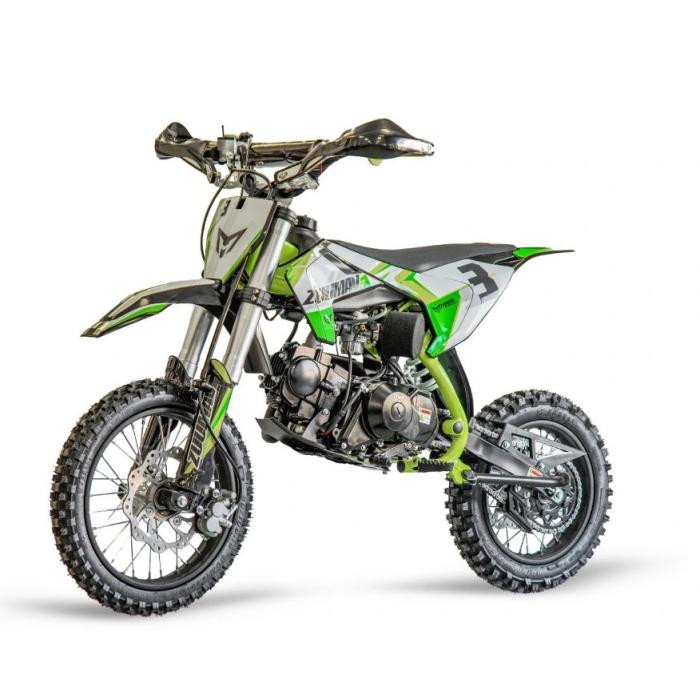 pitbike Zuumav S3 125ccm zelený, Poloautomat se startérem