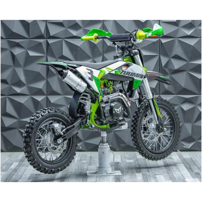 pitbike Zuumav S3 125ccm zelený, Poloautomat se startérem