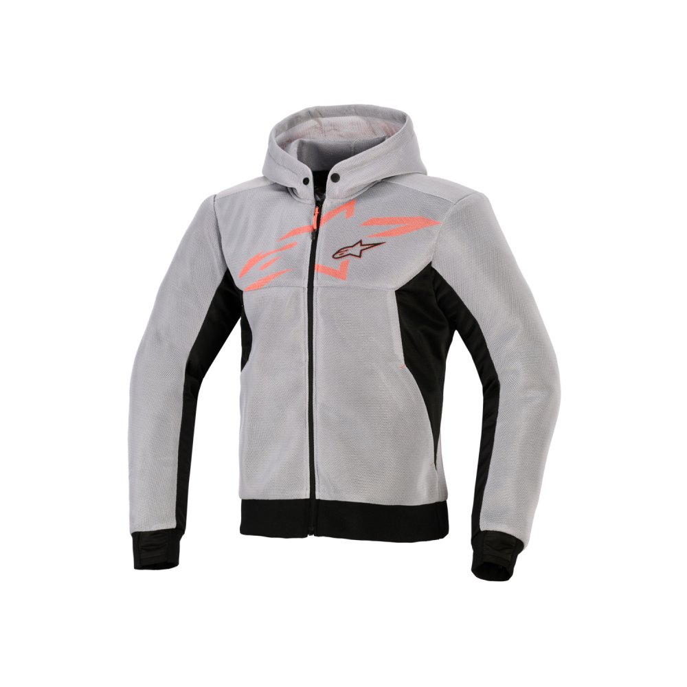 bunda CHROME SUPERAIRFLOW, ALPINESTARS (černá/světle šedá/červená fluo) 2026