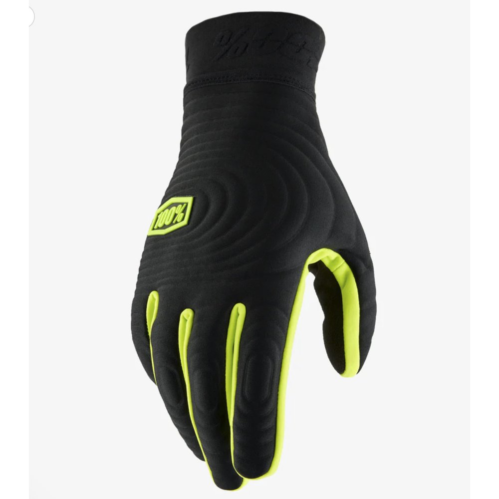 rukavice BRISKER EXTREME, 100% - USA (fluo žlutá/černá)