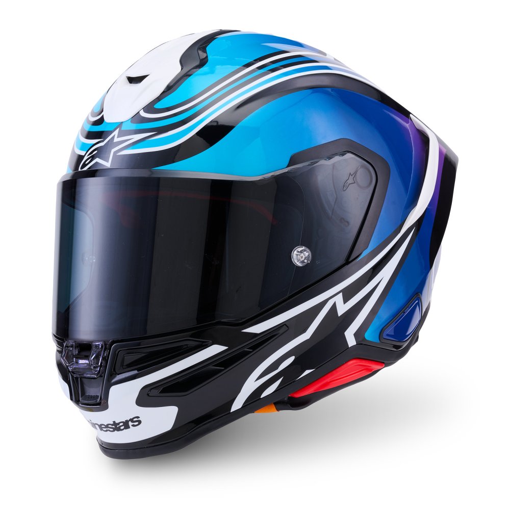 přilba S-R7 ZEAL, ALPINESTARS (černá/modrá/růžová fluo/bílá) 2027