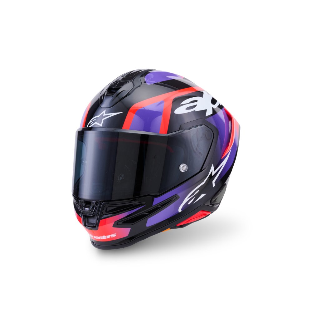 přilba S-R7 LUMEN, ALPINESTARS (černá/fialová/červená fluo/bílá) 2026