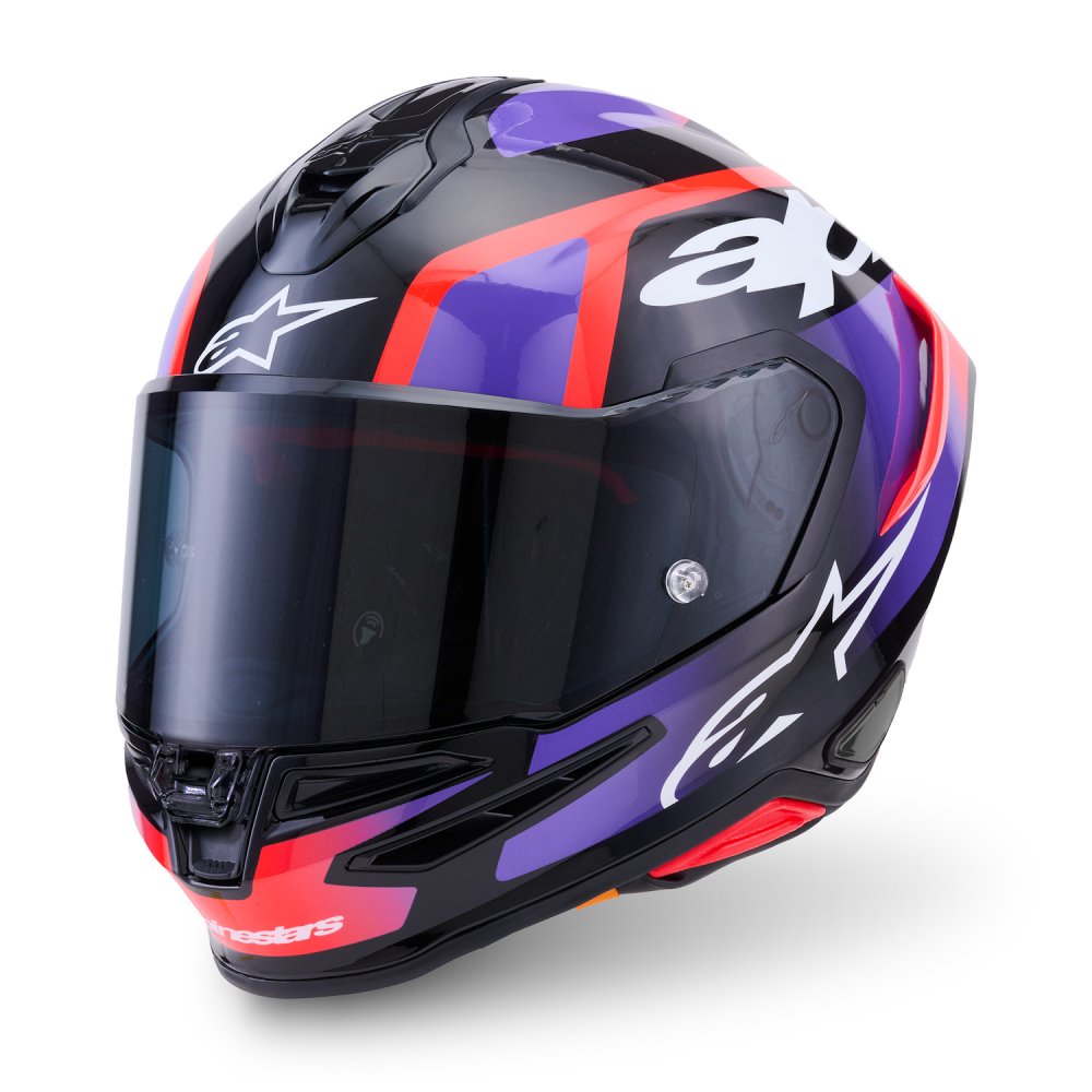 přilba S-R7 LUMEN, ALPINESTARS (černá/fialová/červená fluo/bílá) 2027