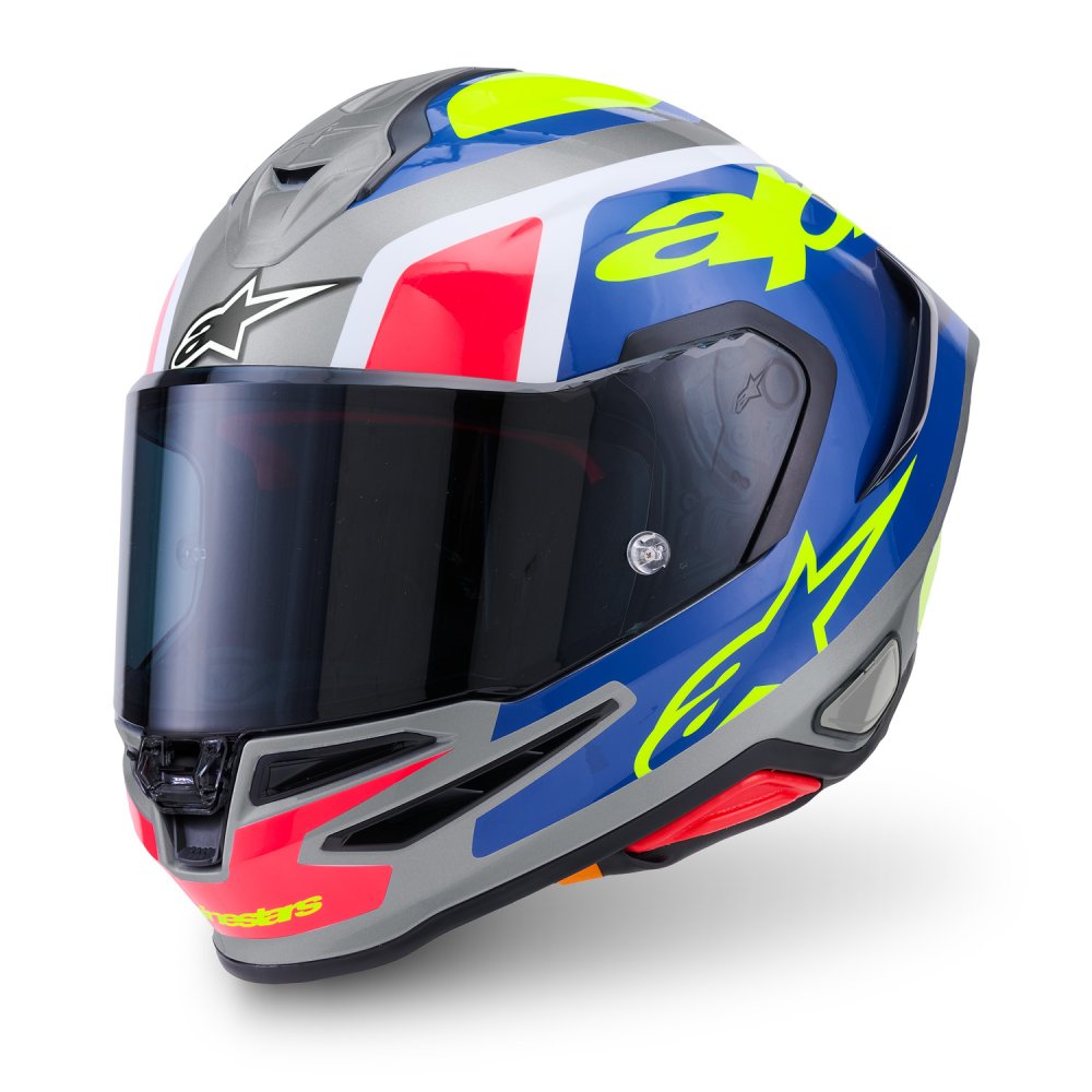 přilba S-R7 LUMEN, ALPINESTARS (stříbrná/černá/růžová/žlutá fluo) 2027