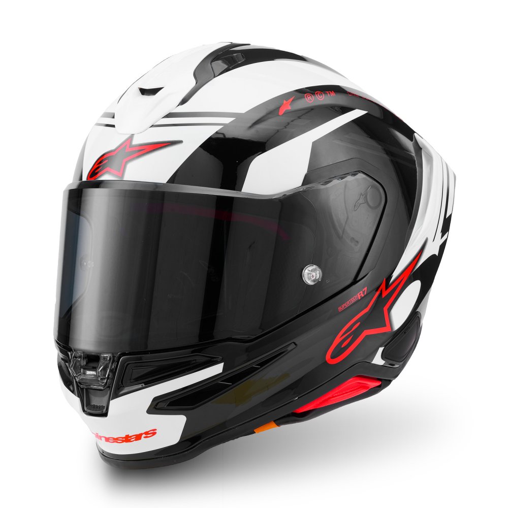 přilba S-R7 A-CORE, ALPINESTARS (černá/bílá/červená) 2027