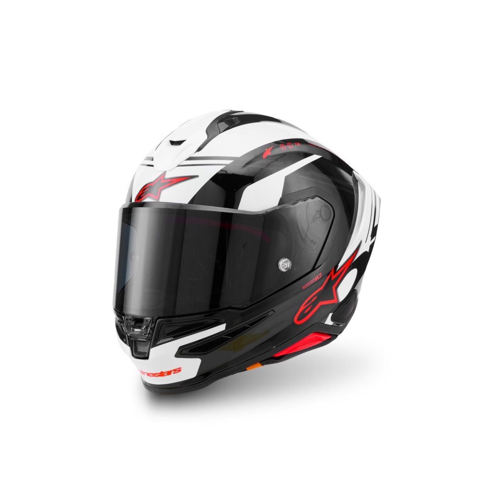 přilba S-R7 A-CORE, ALPINESTARS (černá/bílá/červená) 2026