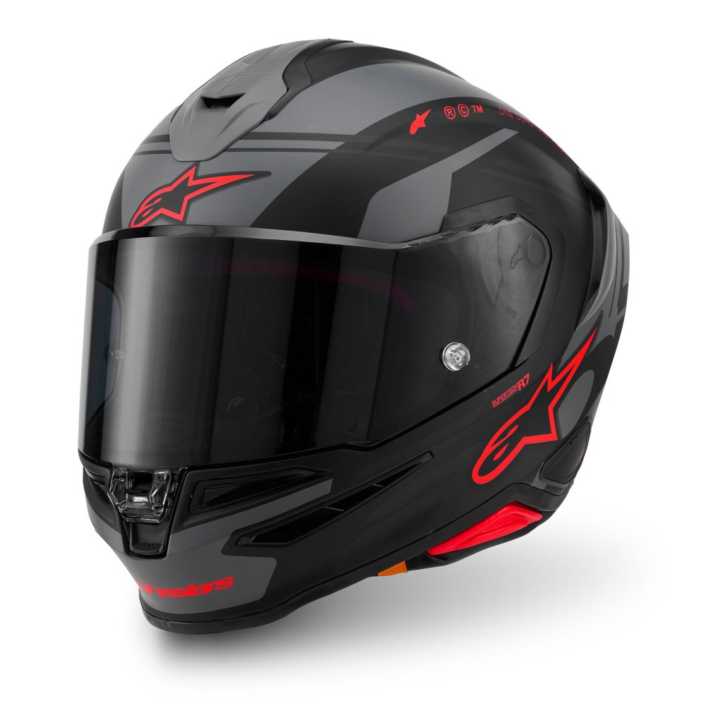 přilba S-R7 A-CORE, ALPINESTARS (černá/šedá/červená matná) 2027