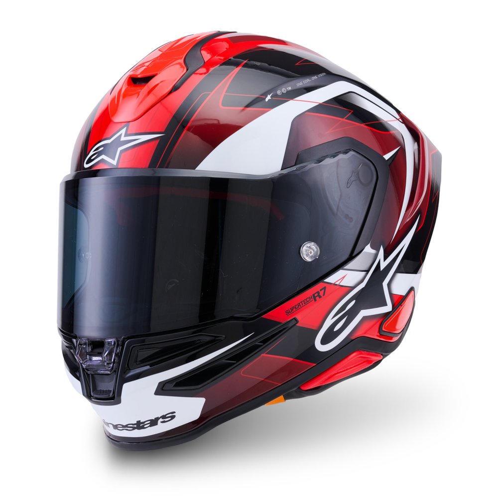 přilba S-R7 KINETIS, ALPINESTARS (černá/červená/bílá) 2027