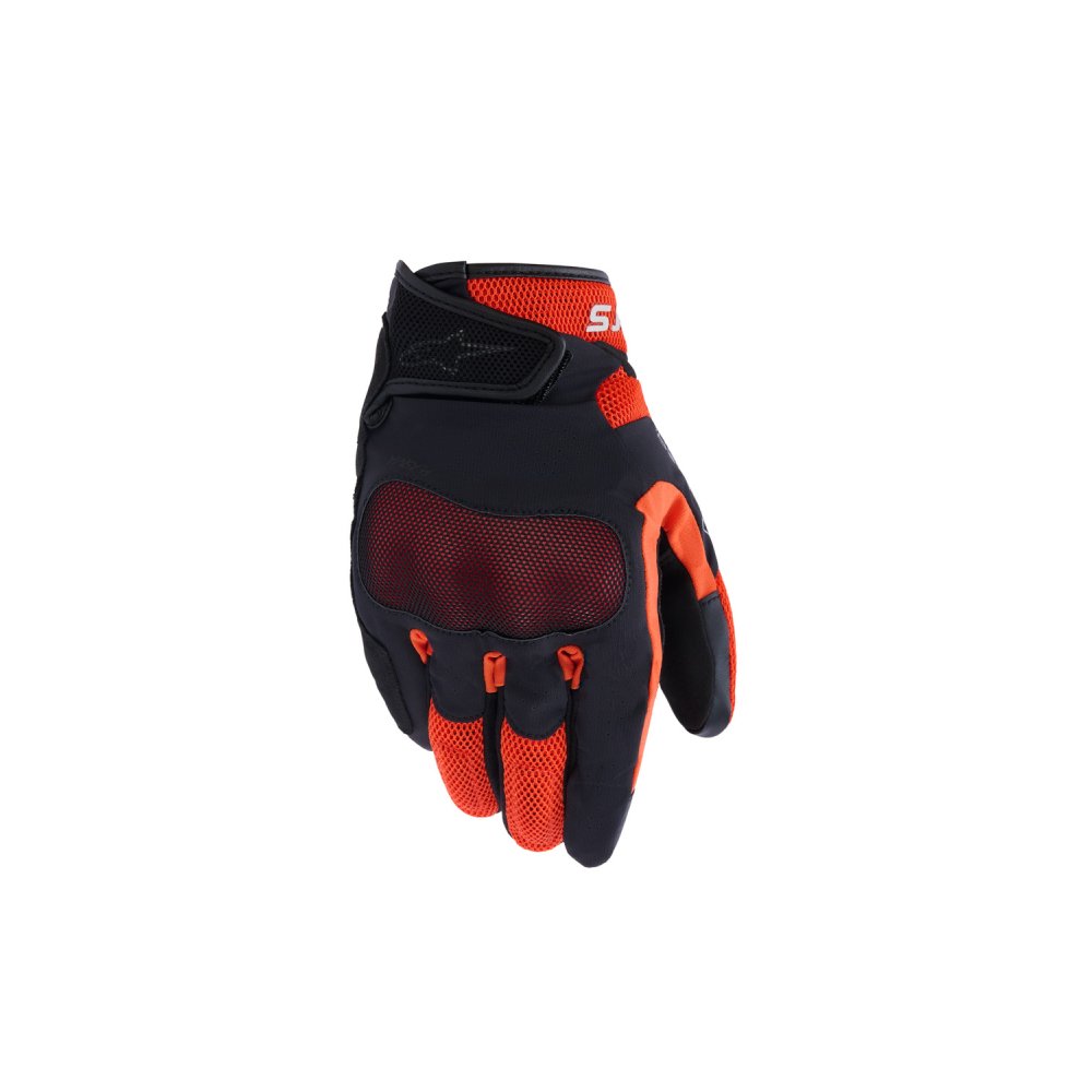 rukavice MOGRESS AIRFLOW, ALPINESTARS (černá/červená/oranžová) 2026