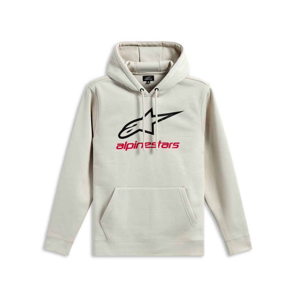 mikina ALWAYS HOODIE 3, ALPINESTARS (bílá off white/černá/červená)