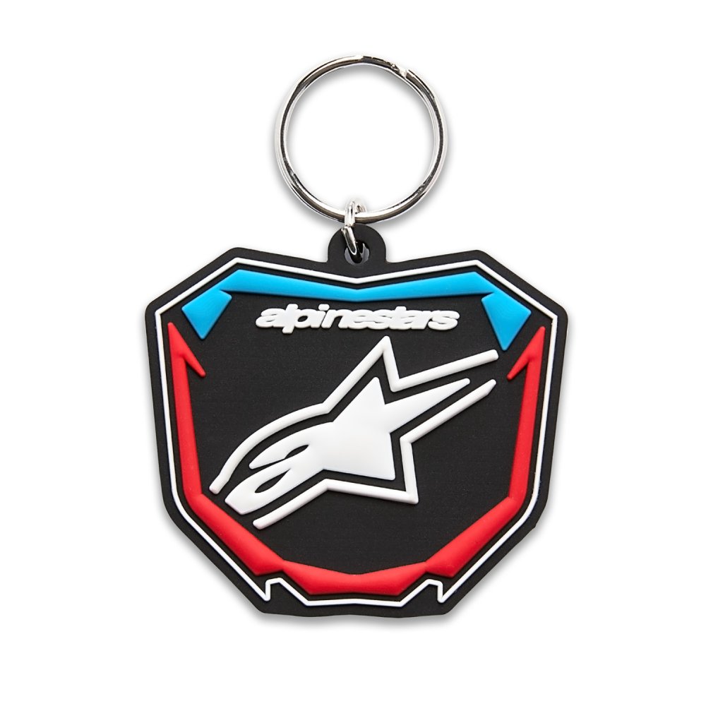 klíčenka PLATE, ALPINESTARS (černá/modrá/červená)