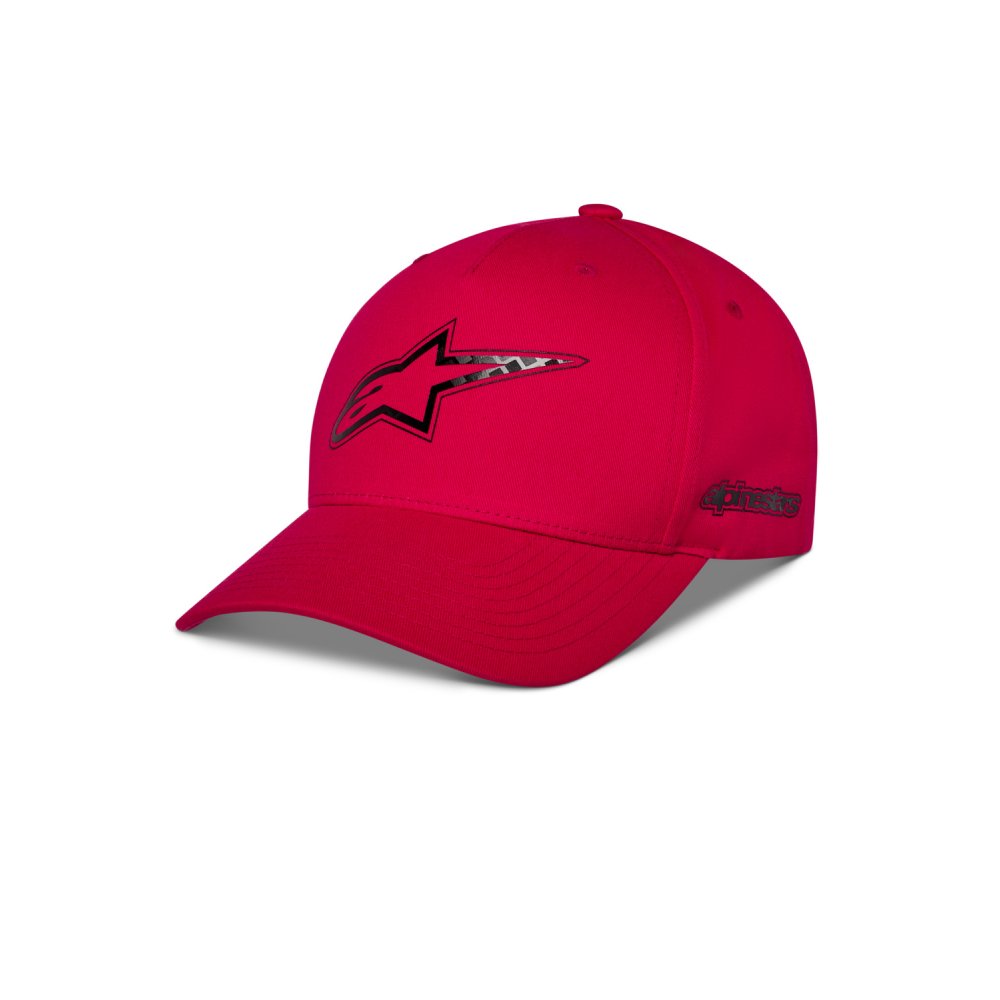 kšiltovka CARBON FIBER, ALPINESTARS (červená)