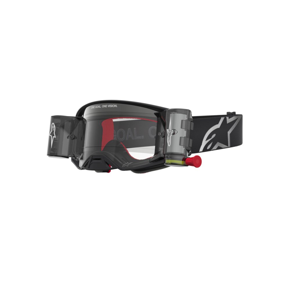 brýle SUPERTECH FIRMA ROLL-OFF WIDE VISION, ALPINESTARS (černá/stříbrná, čiré plexi a roll-off systém) 2027