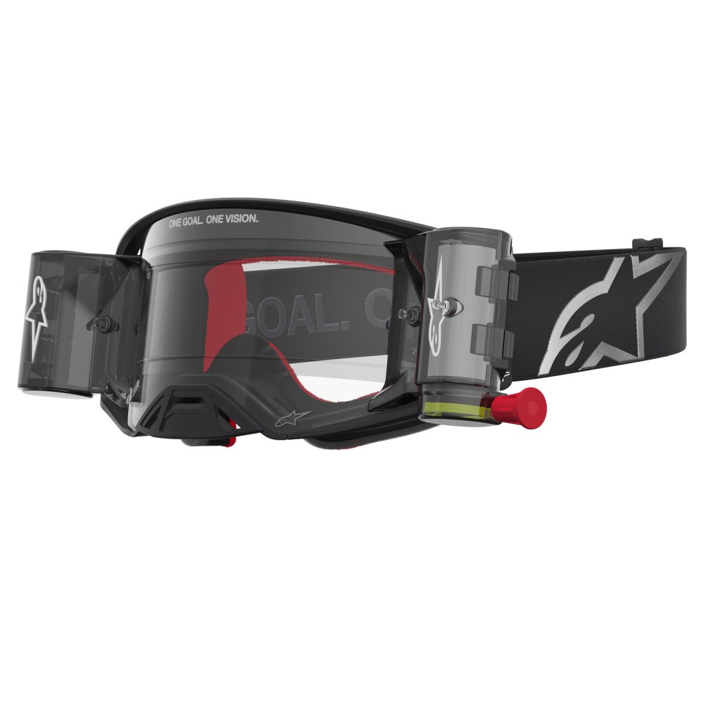 brýle SUPERTECH FIRMA ROLL-OFF WIDE VISION, ALPINESTARS (černá/stříbrná, čiré plexi a roll-off systém) 2027