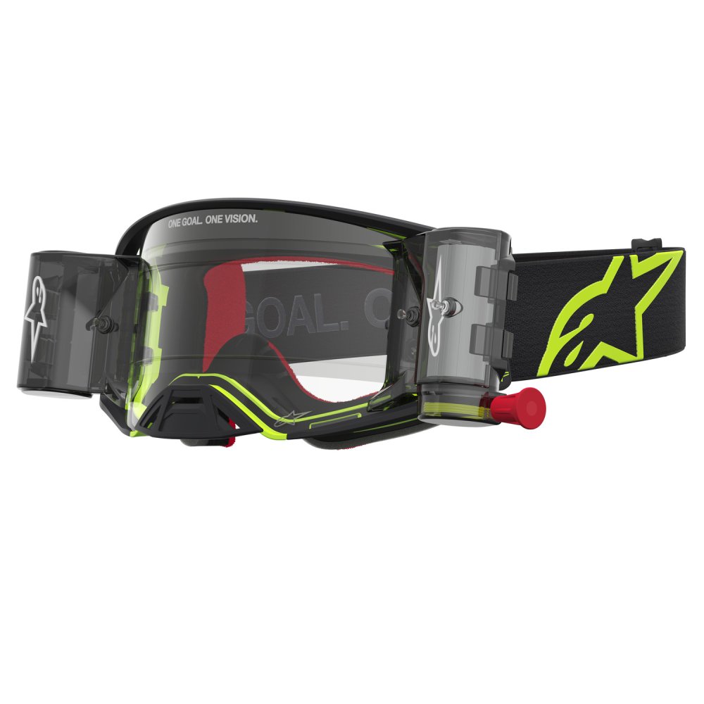brýle SUPERTECH FIRMA ROLL-OFF WIDE VISION, ALPINESTARS (černá/žlutá fluo, čiré plexi a roll-off systém) 2027