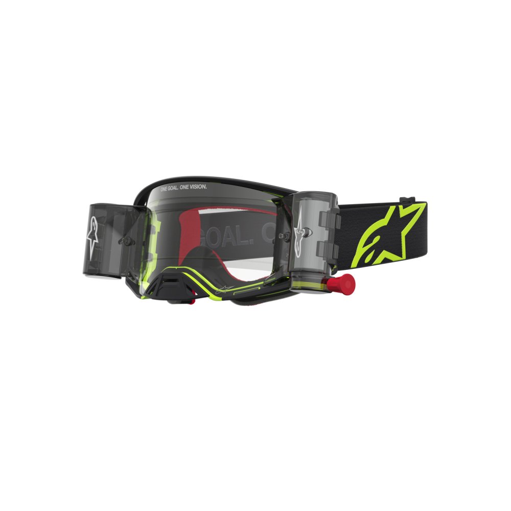 brýle SUPERTECH FIRMA ROLL-OFF WIDE VISION, ALPINESTARS (černá/žlutá fluo, čiré plexi a roll-off systém) 2027