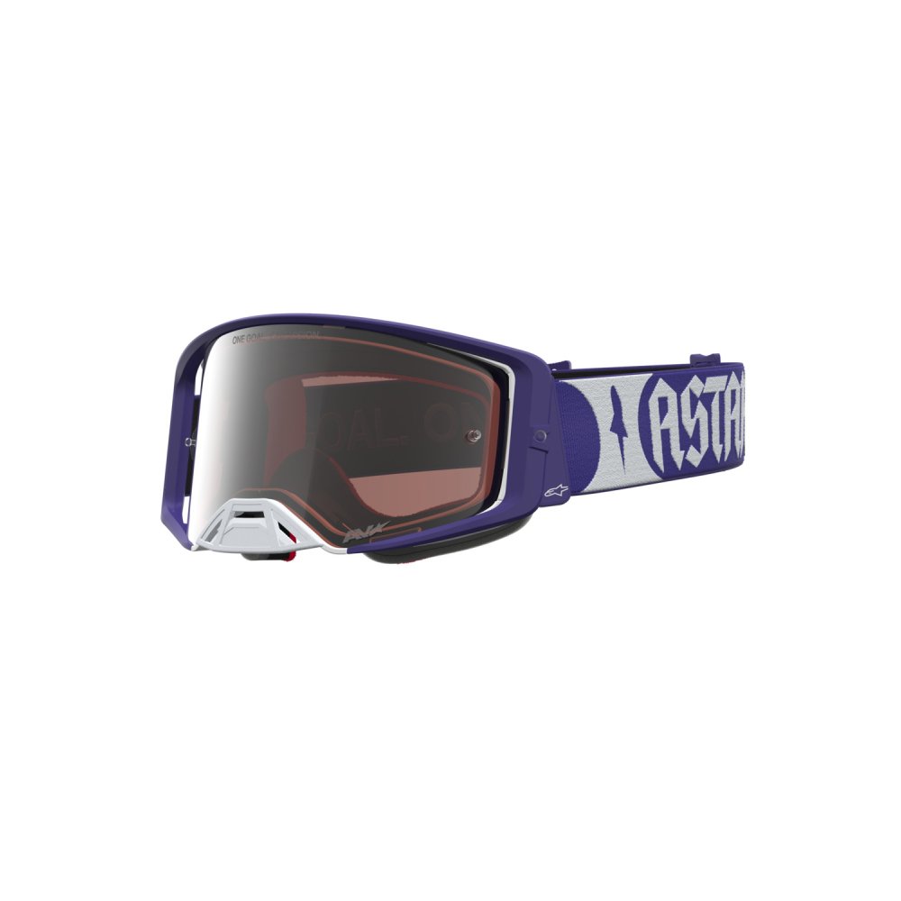 brýle SUPERTECH ATROX, ALPINESTARS (modrá/bílá, zrcadlové stříbrné plexi) 2027