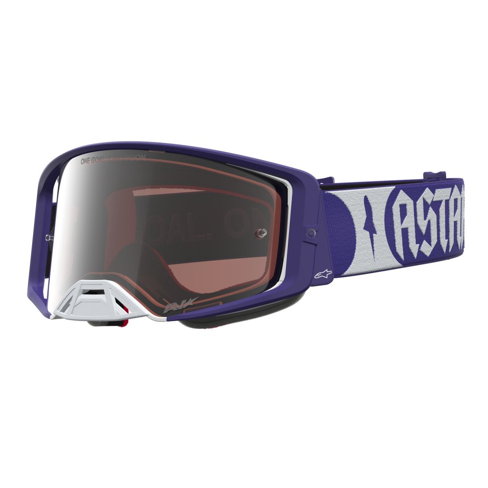 brýle SUPERTECH ATROX, ALPINESTARS (modrá/bílá, zrcadlové stříbrné plexi) 2027