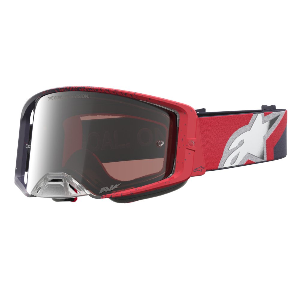 brýle SUPERTECH HITEN, ALPINESTARS (černá/červená, zrcadlové stříbrné plexi) 2027