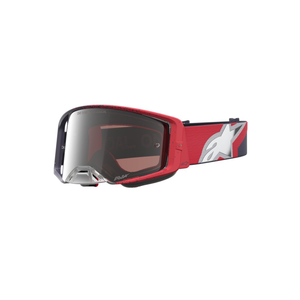 brýle SUPERTECH HITEN, ALPINESTARS (černá/červená, zrcadlové stříbrné plexi) 2027