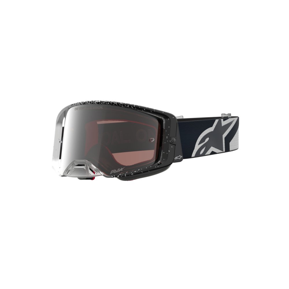 brýle SUPERTECH HITEN, ALPINESTARS (bílá/černá, zrcadlové stříbrné plexi) 2027