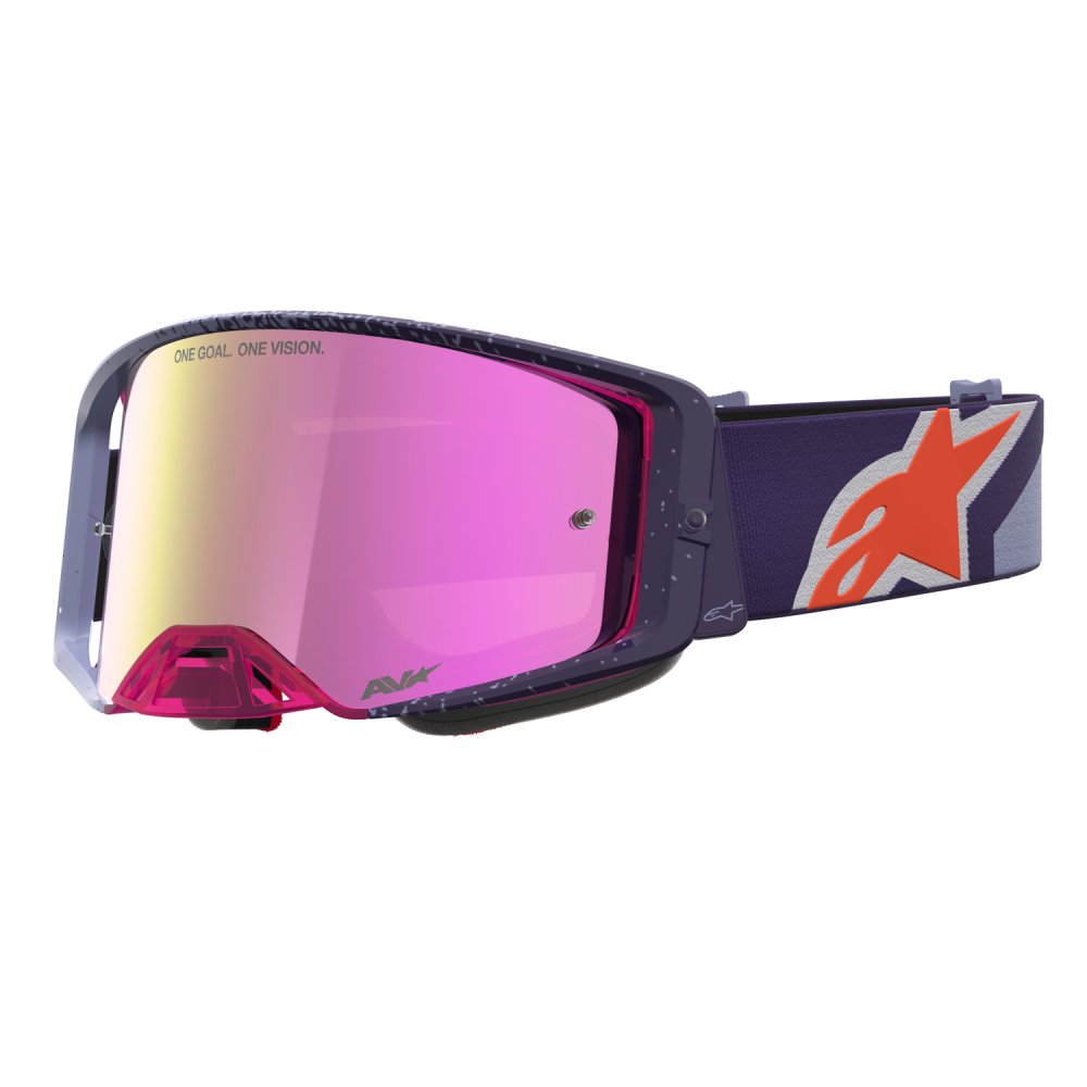 brýle SUPERTECH HITEN, ALPINESTARS (fialová/červená, zrcadlové růžové plexi) 2027