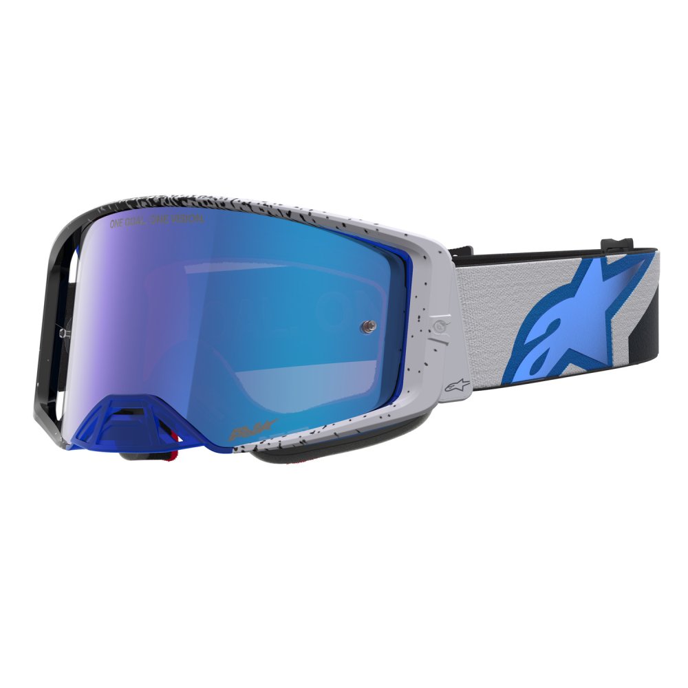 brýle SUPERTECH HITEN, ALPINESTARS (černá/modrá, zrcadlové modré plexi) 2027