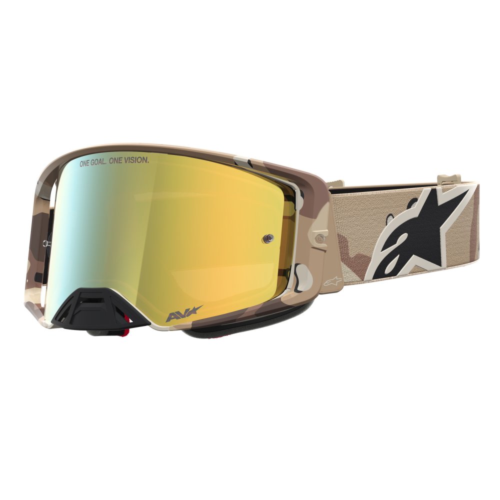 brýle SUPERTECH LONE, ALPINESTARS (písková camo, zrcadlové zlaté plexi) 2027