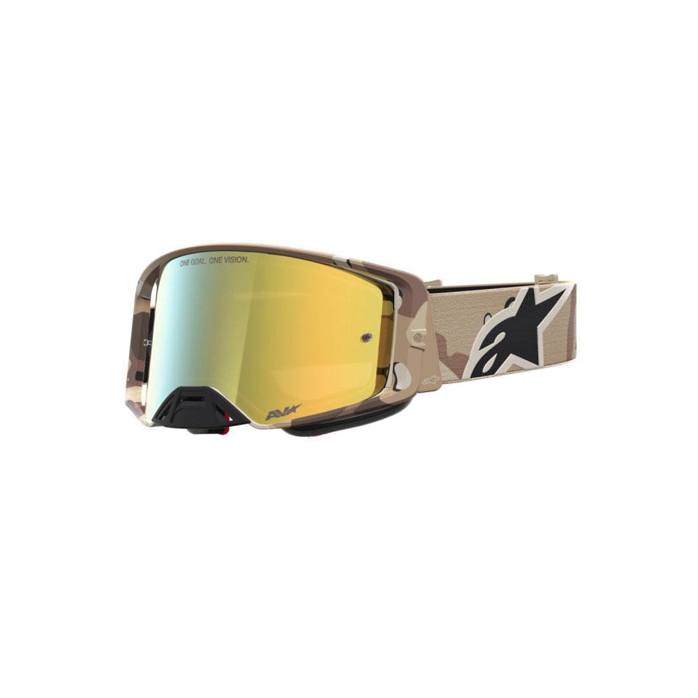 brýle SUPERTECH LONE, ALPINESTARS (písková camo, zrcadlové zlaté plexi) 2027