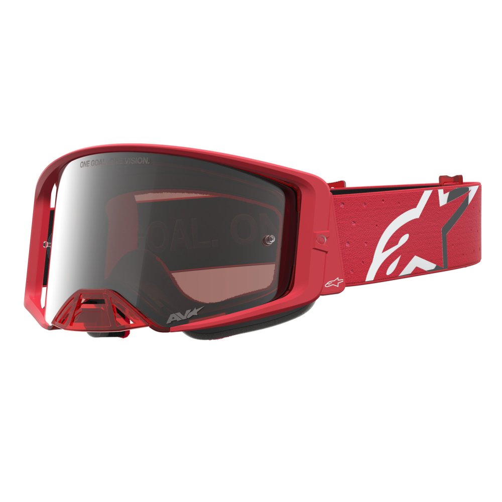 brýle SUPERTECH VESTA, ALPINESTARS (červená fluo/chrom, zrcadlové stříbrné plexi) 2027