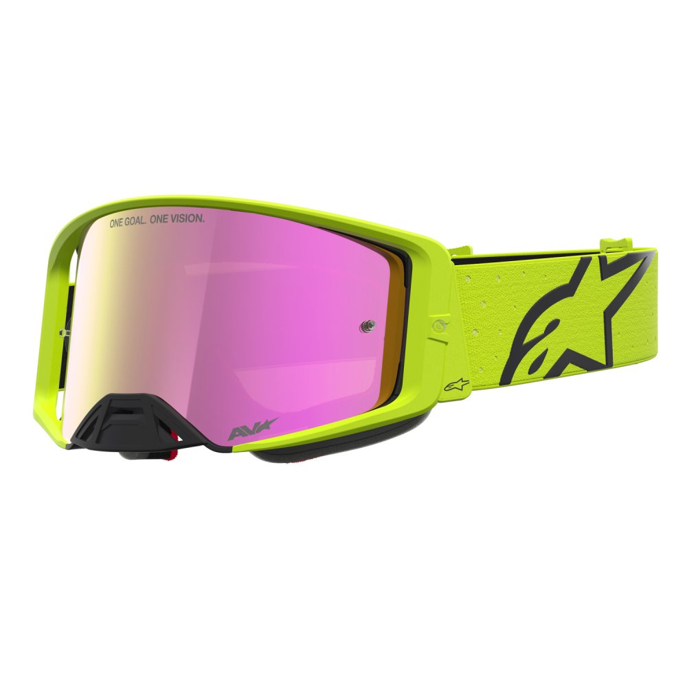 brýle SUPERTECH VESTA, ALPINESTARS (žlutá fluo/černá, zrcadlové červené plexi) 2027