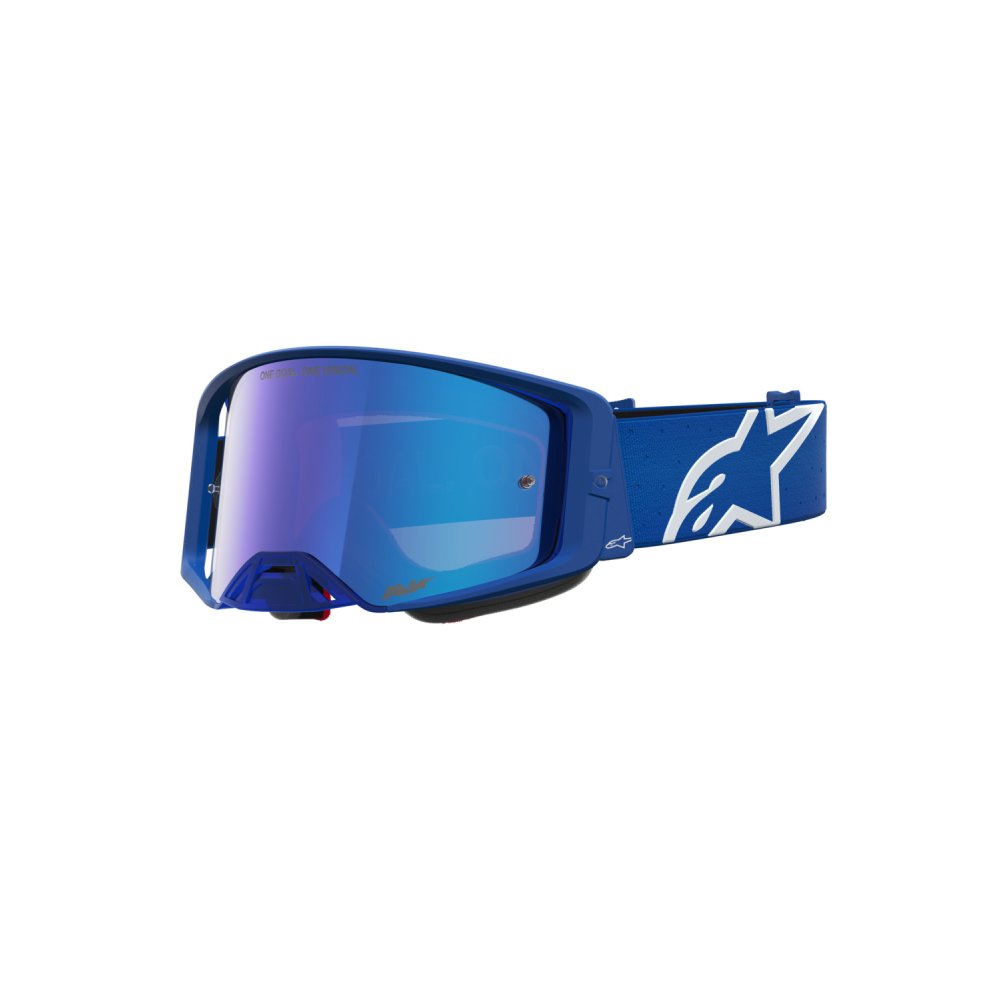 brýle SUPERTECH VESTA, ALPINESTARS (modrá/bílá, zrcadlové modré plexi) 2027