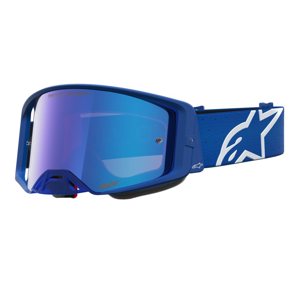 brýle SUPERTECH VESTA, ALPINESTARS (modrá/bílá, zrcadlové modré plexi) 2027
