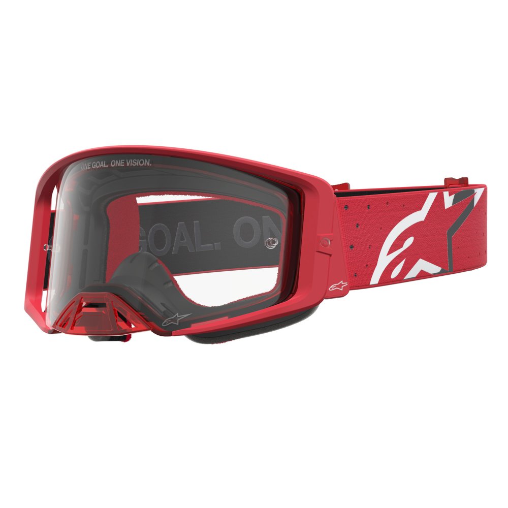 brýle SUPERTECH VESTA, ALPINESTARS (červená fluo/chrom, čiré plexi) 2027