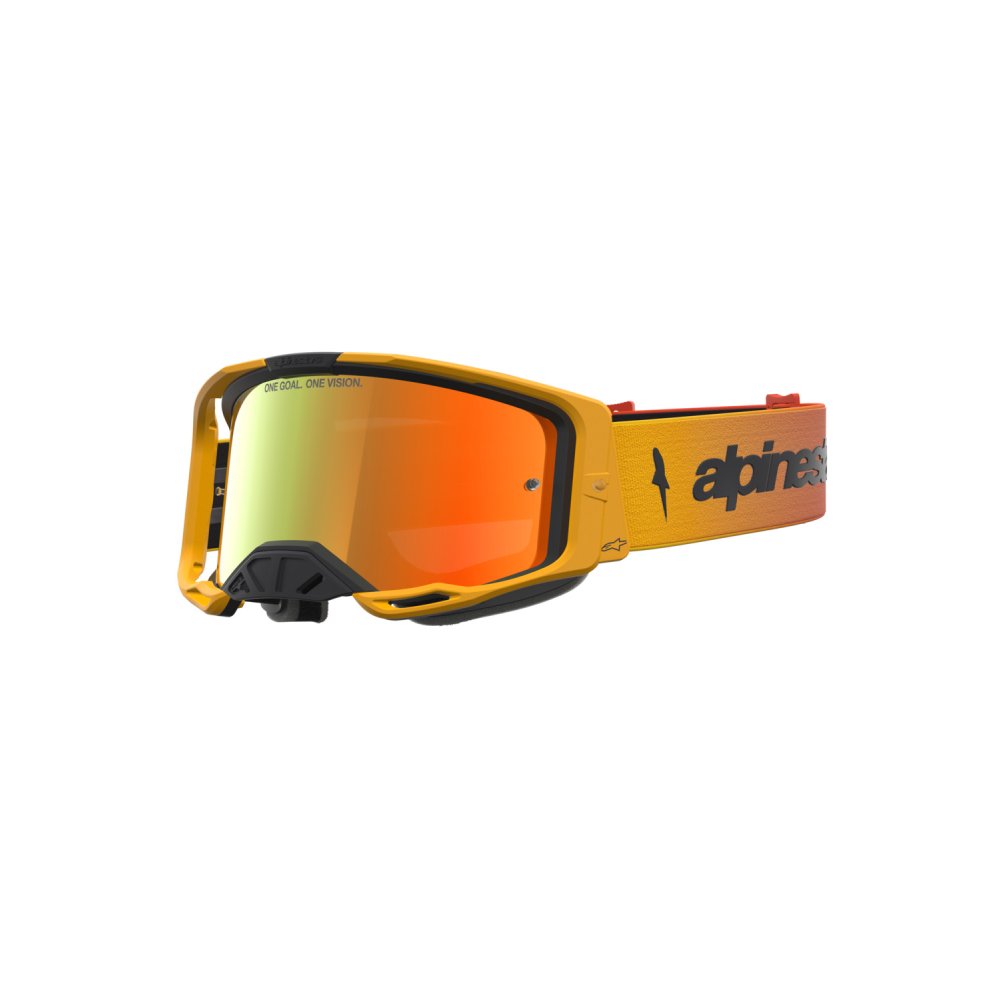 brýle VISION 8 AMBER, ALPINESTARS (žlutá/červená/černá, zrcadlové červené plexi) 2027