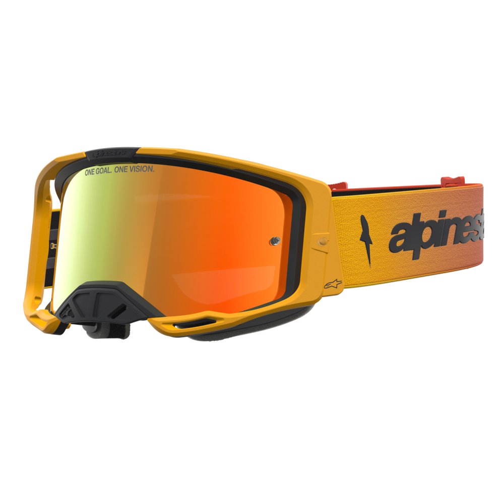 brýle VISION 8 AMBER, ALPINESTARS (žlutá/červená/černá, zrcadlové červené plexi) 2027