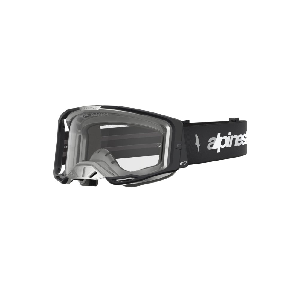 brýle VISION 8 AMBER, ALPINESTARS (černá/stříbrná, čiré plexi) 2027
