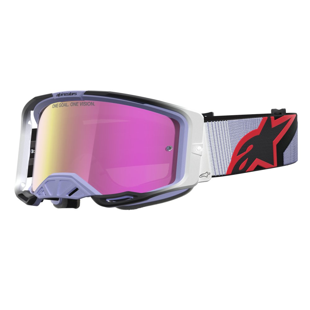 brýle VISION 8 MAVEN, ALPINESTARS (levandulová/černá, zrcadlové růžové plexi) 2027
