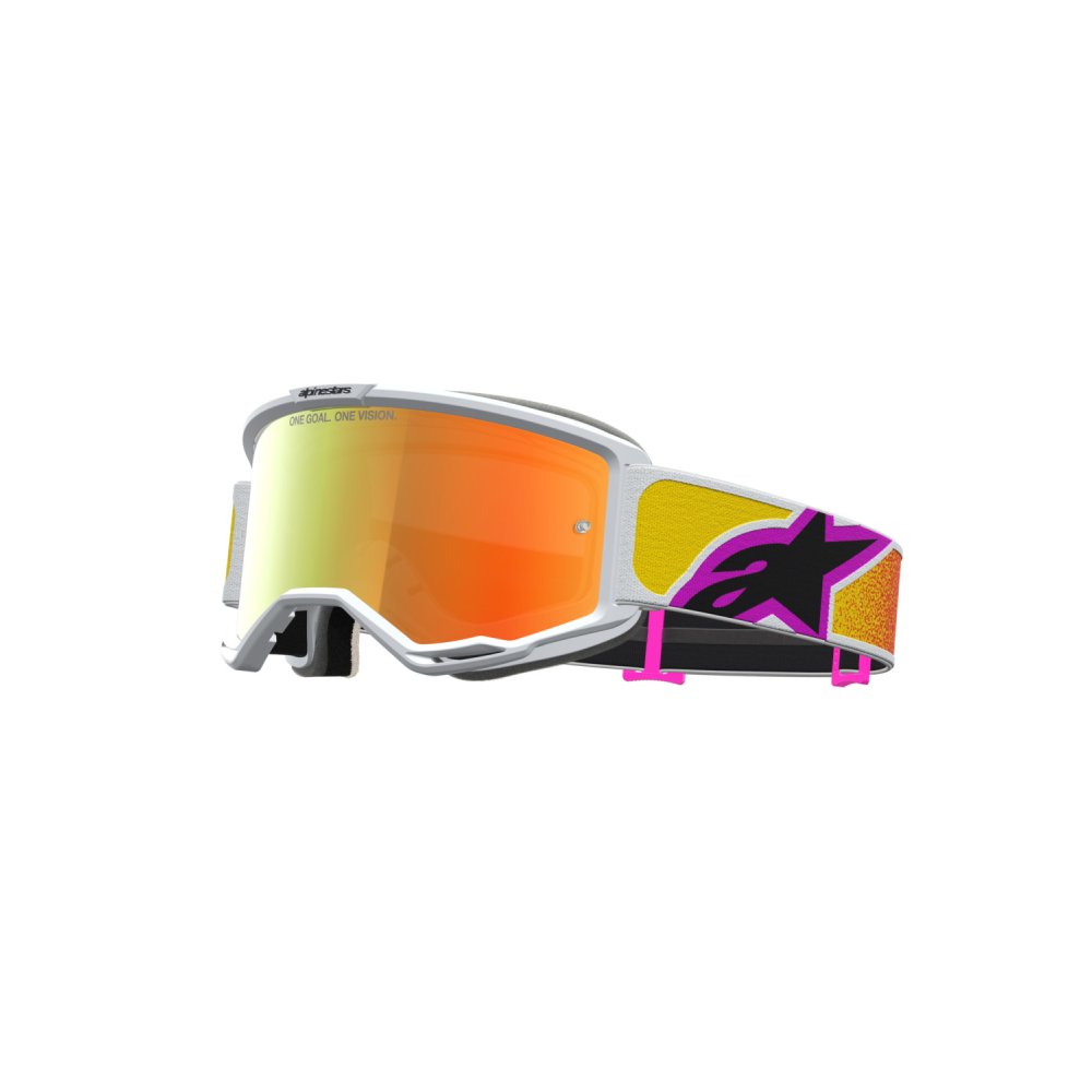 brýle VISION 5 DRAG, ALPINESTARS (oranžová/červená, zrcadlové červené plexi) 2027