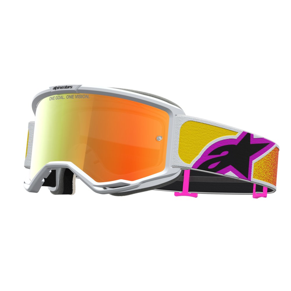 brýle VISION 5 DRAG, ALPINESTARS (oranžová/červená, zrcadlové červené plexi) 2027