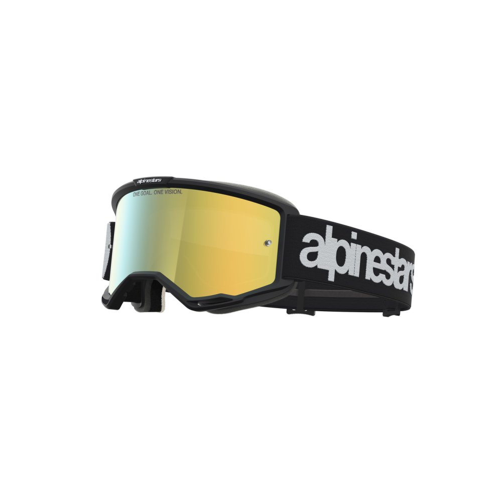 brýle VISION 5 HONE, ALPINESTARS (černá/bílá, zrcadlové zlaté plexi) 2027