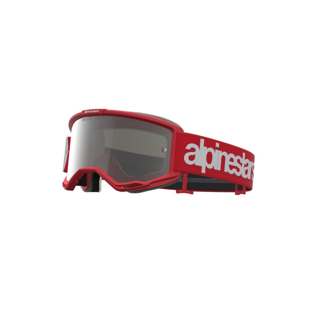 brýle VISION 5 HONE, ALPINESTARS (červená/bílá, zrcadlové stříbrné plexi) 2027