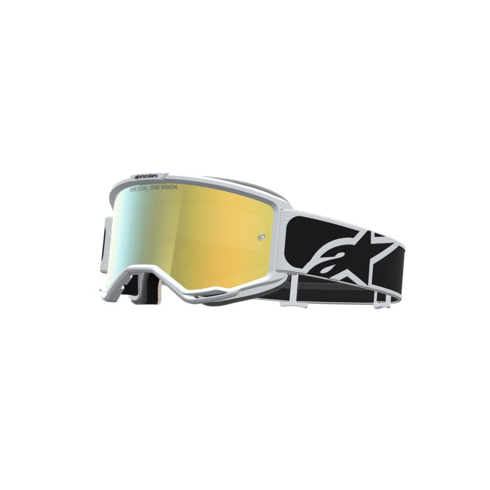 brýle VISION 5 RORA, ALPINESTARS (černá/bílá, zrcadlové zlaté plexi) 2027