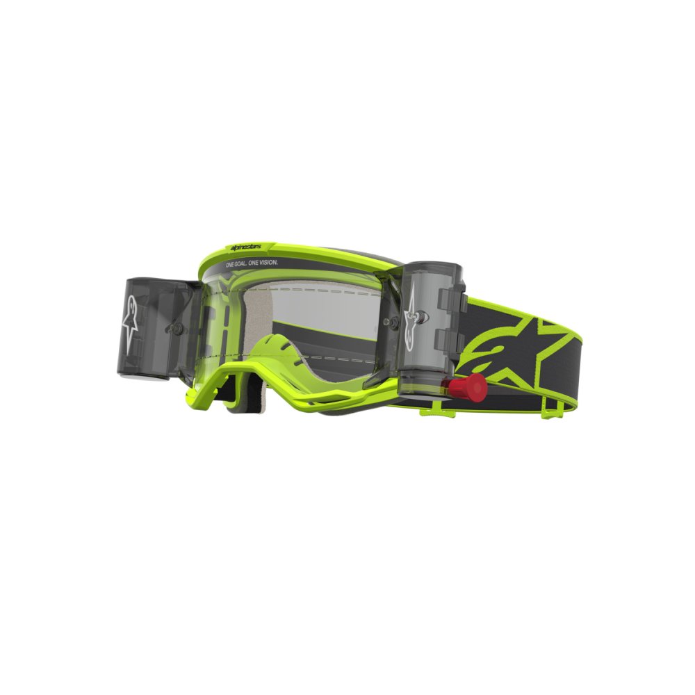 brýle VISION 5 RORA ROLL-OFF WIDE VISION, ALPINESTARS (žlutá fluo/černá, čiré plexi a roll-off systém) 2027