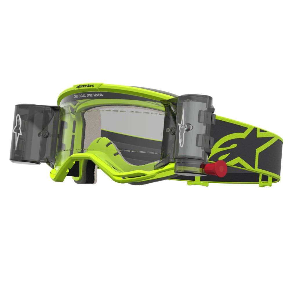 brýle VISION 5 RORA ROLL-OFF WIDE VISION, ALPINESTARS (žlutá fluo/černá, čiré plexi a roll-off systém) 2027