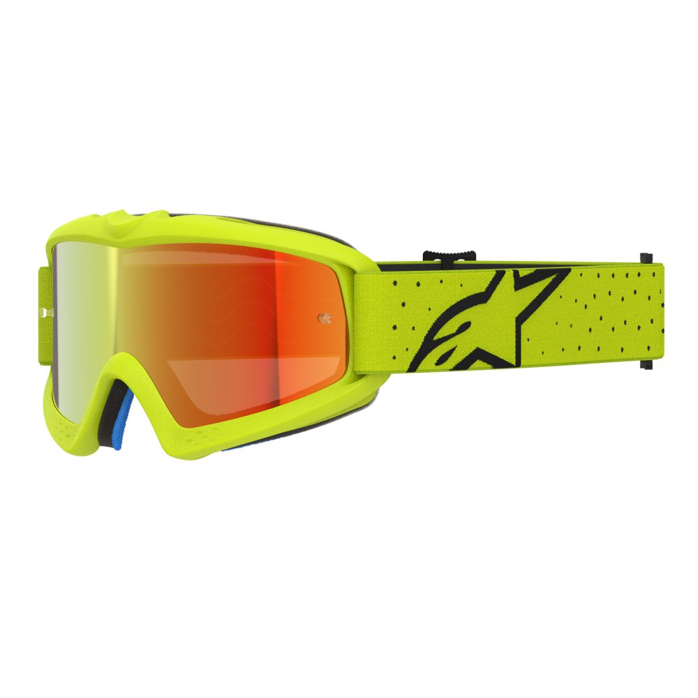 brýle VISION YOUTH VESTA, ALPINESTARS, dětské (žlutá fluo/černá, zrcadlové červené plexi) 2027