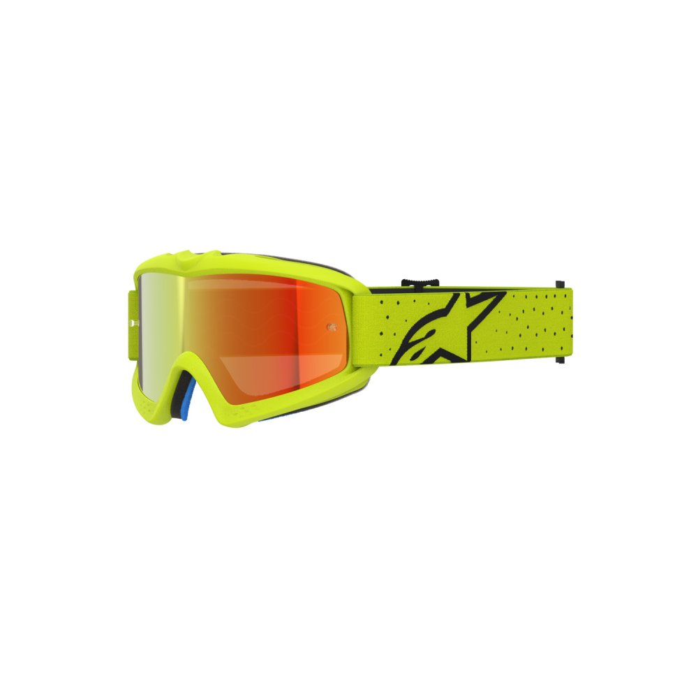 brýle VISION YOUTH VESTA, ALPINESTARS, dětské (žlutá fluo/černá, zrcadlové červené plexi) 2027