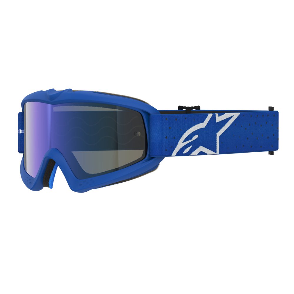 brýle VISION YOUTH VESTA, ALPINESTARS, dětské (modrá/bílá, zrcadlové modré plexi) 2027